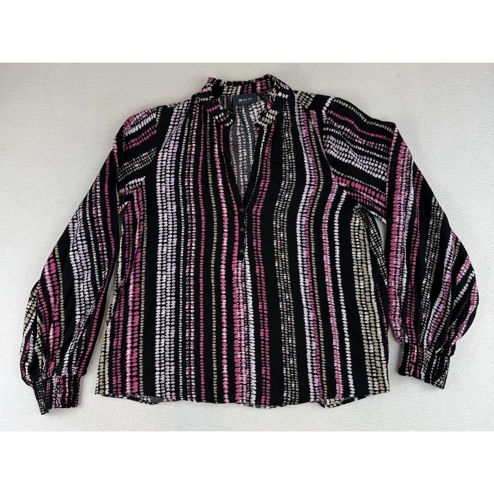 Anthropologie Maeve Colette Top Womens Medium Peasant Stripe Balloon Sleeve